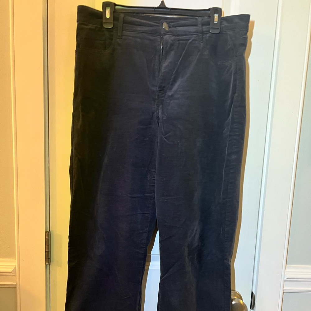 LOFT Black/dark gray Corduroy Pants Classic Style